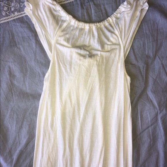 Ivory drawstring blouse w/bow - Picture 4 of 5